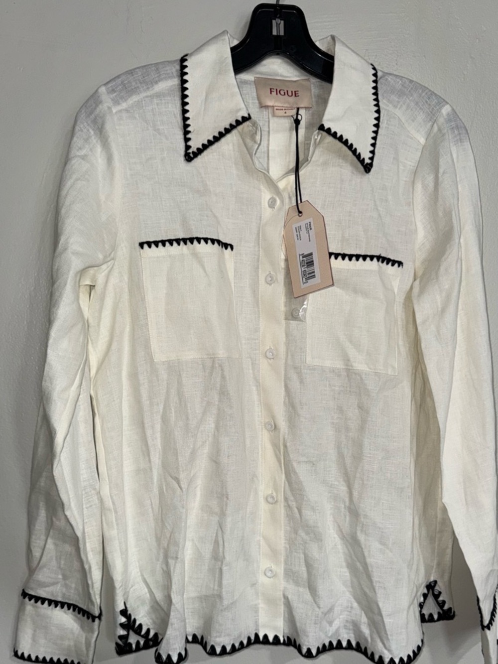FIGUE Prudence Top Chalk Sz 4 - Picture 5 of 14